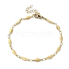 Ion Plating(IP) 304 Stainless Steel Rhombus Link Chain Bracelets for Women BJEW-D023-02G-1