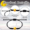 60Pcs Baseball Acrylic Braided Bead Bracelets BJEW-WA0001-05-4