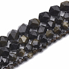 Natural Golden Sheen Obsidian Beads Strands G-S332-8mm-012-2