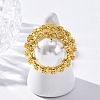 Brass Cuff Rings for Women RJEW-Q009-10G-1