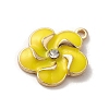 Flower Alloy Enamel Pendants ENAM-A007-03KCG-05-2