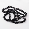 Nuggets Dyed & Heated Natural Black Agate Beads Strands G-M344-13-2