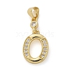 Brass Micro Pave Cubic Zirconia Pendants KK-M319-02G-O-1