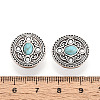 Zinc Metal Alloy & Natural Turquoise Buttons LS-BUTT-WH0057-001A-AS-3