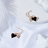 1 Pair Alloy Rhinestone Dangle Stud Earrings EJEW-LP0003-74C-3