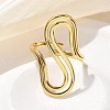 Wave 304 Stainless Steel Cuff Rings RJEW-C124-06B-G-2