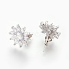 Cubic Zirconia Stud Earrings X-EJEW-P167-06P-2