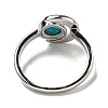 Natural Apatite Adjustable Rings RJEW-K269-09P-08-3