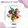 16Pcs Flower Polyester Ornament DIY-HY0003-34B-2