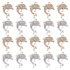 DICOSMETIC 40Pcs 2 Colors Alloy Crystal Rhinestone Pendants FIND-DC0003-29-1