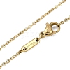 Ion Plating(IP) 304 Stainless Steel Crystal Rhinestone Cable Chain Necklaces NJEW-D080-02G-3