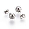 Adjustable 304 Stainless Steel Stud Earrings & Slider Necklaces Jewelry Sets SJEW-L136-13P-4