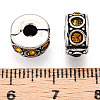 Brass Rhinestone European Clasps KK-N291-01AS-09-3