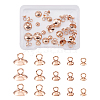 Craftdady 50Pcs 5 Style 304 Stainless Steel Bead Cap Pendant Bails STAS-CD0001-16-19