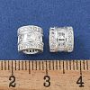 Brass Micro Pave Cubic Zirconia European Beads ZIRC-F141-04S-2