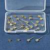 16Pcs Brass Stud Earring Findings KK-FS0001-56G-9