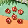 Golden Plated Alloy Enamel Charms ENAM-S118-03D-5