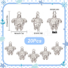 SUNNYCLUE 20Pcs Ion Plating(IP) 201 Stainless Steel Pendants STAS-SC0005-13-2