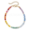 Natural Mixed Gemstone Roundle Beaded Bracelets BJEW-JB11284-2