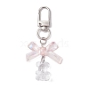 Acrylic Bowknot & Bear Pendant Decorations HJEW-JM02547-2