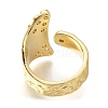 Fishtail Rack Plating Brass Micro Pave Cubic Zirconia Open Cuff Rings for Women RJEW-M022-06G-01-3