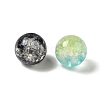 288Pcs 24 Colors Transparent Crackle Glass Beads GLAA-D013-04-3
