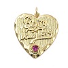 Brass Micro Pave Cubic Zirconia Pendants KK-Q006-24G-1