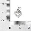 925 Sterling Silver Cubic Zirconia Pendants STER-Q001-01S-01-3