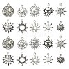 100Pcs 10 Styles Tibetan Style Alloy Pendants TIBEP-CJ0002-28-1