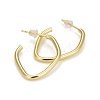 Rack Plating Brass Twist Rhombus Stud Earrings EJEW-C014-04G-2