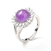 Natural Amethyst Adjustable Rings RJEW-P043-02P-21-5