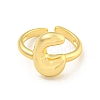 Brass Letter Open Cuff Rings for Women RJEW-G313-01C-G-2