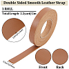 2M PVC Double Face Imitation Leather Ribbons SRIB-WH0011-127A-04-2