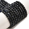 Natural Black Sapphire Beads Strands G-G259-C02-4x4mm-2