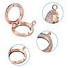 4Pcs 2 Style Alloy Glass Crystal Rhinestone Pendants PALLOY-TA0002-36D-3