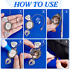 2Pcs 2 Styles Brass & Alloy Heart Wing Graduation Tassel Memorial Photo Charms HJEW-PH02195-01-3
