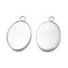 304 Stainless Steel Pendant Cabochons Settings for Fashion Jewelry X-STAS-M283-03P-C-2