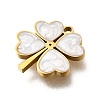 304 Stainless Steel Four Leaf Clover Charms STAS-Q348-14G-01B-3