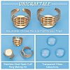 Unicraftale DIY Blank Dome 304 Stainless Steel Open Cuff Ring Making Kit DIY-UN0005-81-5