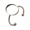 304 Stainless Steel Open Cuff Ring Components STAS-M057-01E-P-1