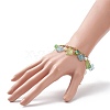 5Pcs 5 Color Glass Pearl & Flower & Acrylic Leaf Charm Bracelets Set BJEW-JB08908-4