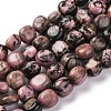 Natural Rhodonite Beads Strands G-G146-A07-02-1