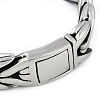 304 Stainless Steel Cuban Link Chain Bracelets for Men BJEW-B102-04AS-3