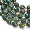 Electroplated Natural Druzy Geode Crystal Beads Strands G-F833-P01-10mm-03-4