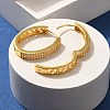 Brass Cubic Zirconia Hoop Earrings EJEW-M048-05G-3