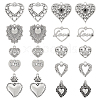 SUNNYCLUE 80Pcs 10 Styles Tibetan Style Alloy Pendants FIND-SC0007-73-1