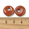 Natural Red Jasper Donut/Pi Disc Charms G-G142-02K-3