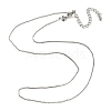 Long-Lasting Plated Brass Box Chain Necklaces for Women NJEW-G105-02P-1