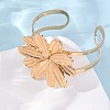 Alloy & Iron Cuff Bangles for Women BJEW-F501-01A-KCG-3