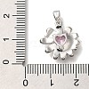 Rack Plating Brass Micro Pave Cubic Zirconia Pendants KK-I720-50P-3